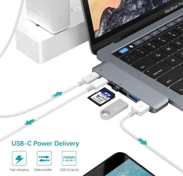 USB-C Adapter SD Karten Leser USB 3.0 für Macbook Air/Pro