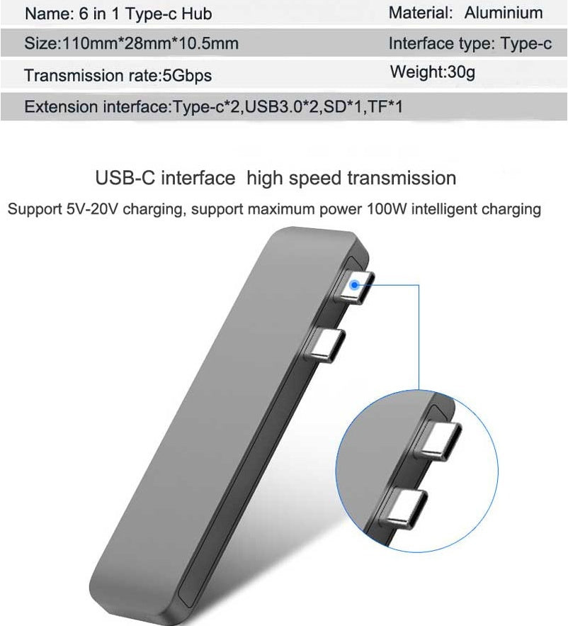 USB-C Adapter SD Karten Leser USB 3.0 für Macbook Air/Pro